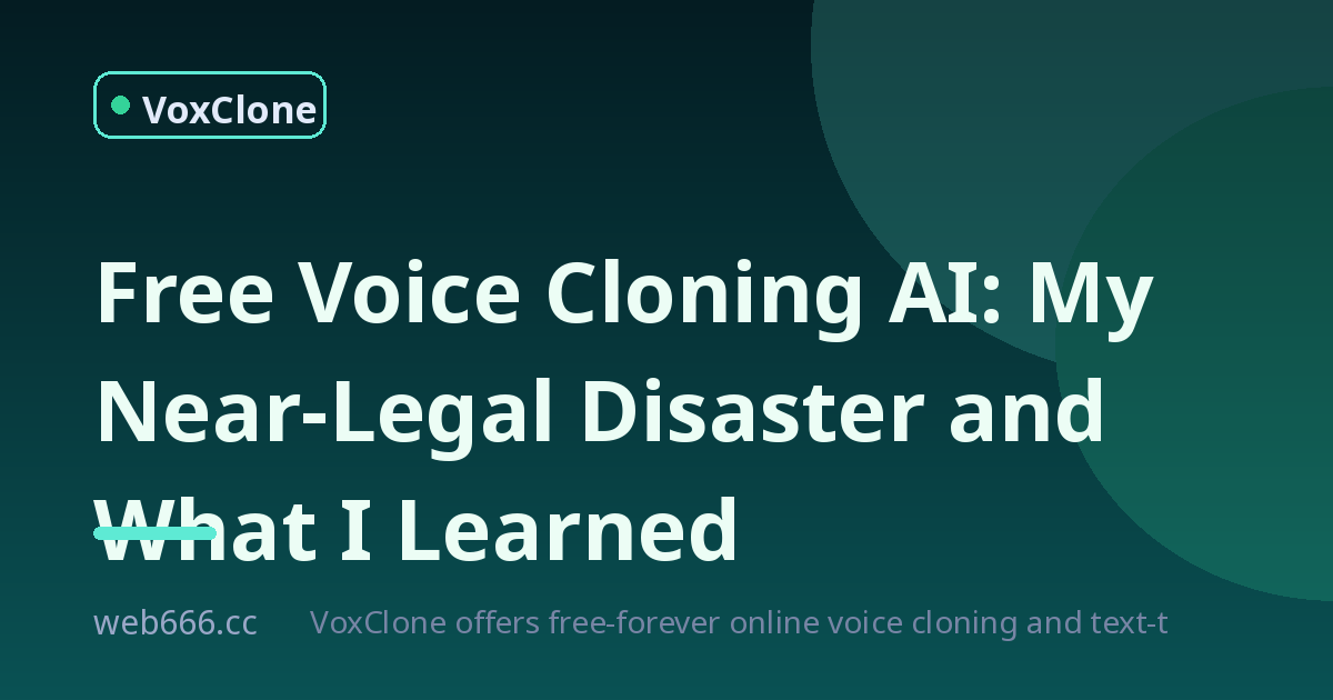 I Tried Free Voice Cloning for a Client Gig and Almost Got Sued