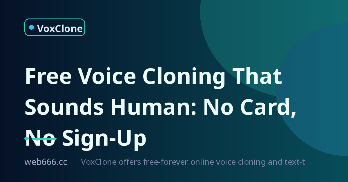 Free Voice Cloning That Doesn't Sound Like a Robot: My No-Card-Required Setup